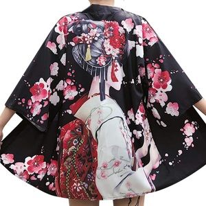 Lai Meng Five Cats Kimono Style Cover Up
